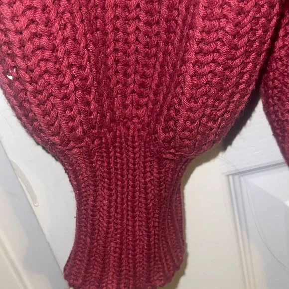 Evy’s Tree 1X The Annabelle Cranberry Colored Long Cardigan - Picture 4 of 5